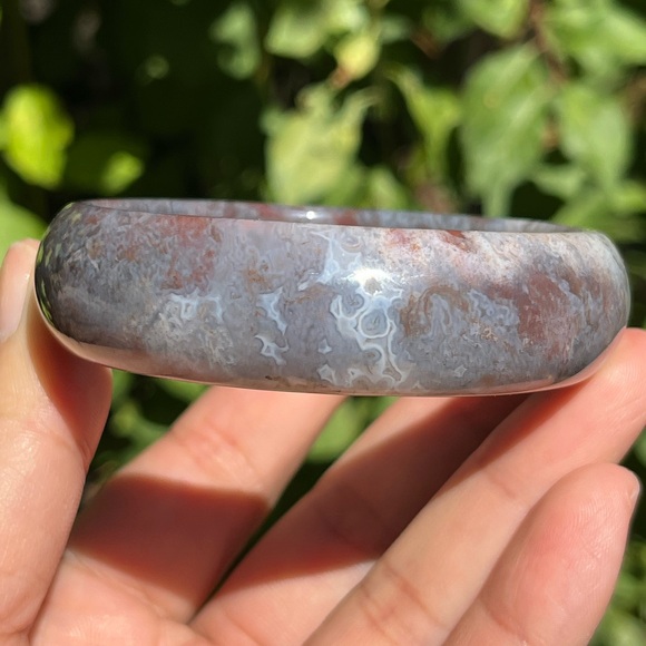 60mm inner diameter purple ocean jasper bangle - Picture 1 of 7